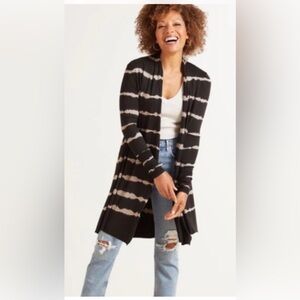 LAmade Tie Dye Long Sleeve Knee Length Cardigan